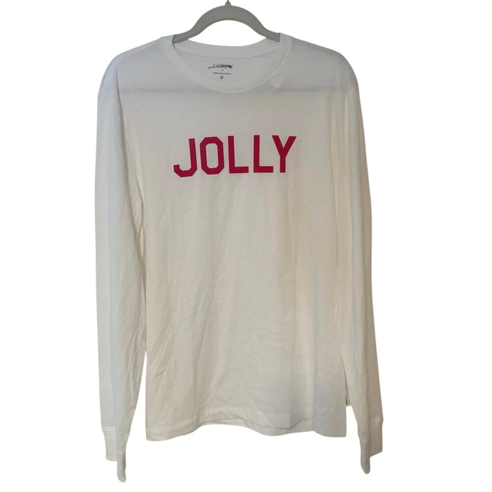 NWT J.Crew Jolly" graphic tee In white Size Medium - Picture 2 of 5